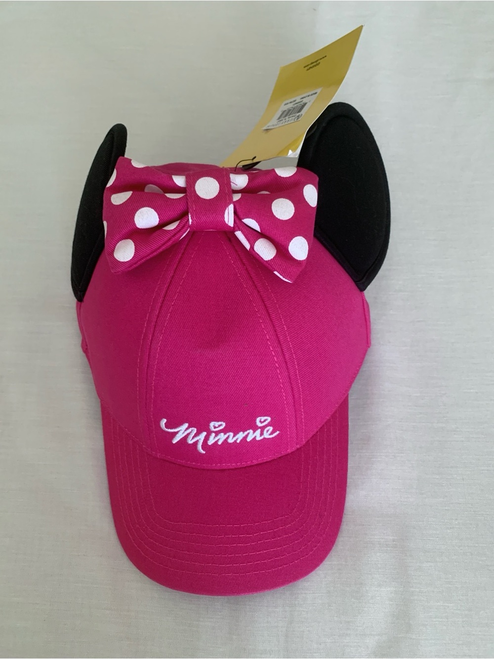 Jerry Leigh Disney Minnie Mouse Ears Pink Baseball Cap Adjustable Hat NWT